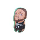 A plush toy depicting a cartoon character wearing a black basketball jersey with the name BROOKLYN and the number 11 on it. The character has a serious expression and is outlined in green.