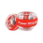 Two Power Wrist Balls are shown. They have transparent outer shells with red bands, allowing the internal mechanisms to be visible. The text on the bands reads Power Wrist Ball in white.