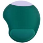Green ergonomic foam handle with a flat, rounded shape, featuring a smooth purple top edge. The bottom portion has a comfortable grip indentation designed for easy hand placement.