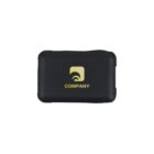 A small rectangular black device with rounded edges, featuring a gold logo and the word COMPANY in gold below the logo on the front side.