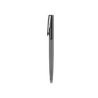 A sleek black ballpoint pen with a clip, shown upright against a plain white background.