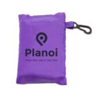 A small purple pouch with a black hook features the text Planoı and Smart Plan, Just in One Click printed in black.
