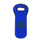 A blue neoprene pouch with a black outline, featuring a stylized owl design and the text DaiNara printed on it. The pouch has an oval cut-out handle at the top.
