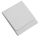 A closed, white CD/DVD paper sleeve with a flap, isolated on a white background.