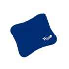 A blue, soft, square-shaped mat with rounded corners featuring a white West logo in the lower right corner. The mat contains visible folds or seams, suggesting its flexible or foldable. The background is plain white.