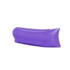Purple inflatable lounger against a white background.