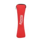 Red protective sleeve with a zipper at the top, featuring the word Bonice in white. The sleeve is shaped to fit a bottle or similar object, with a slightly flared middle section.