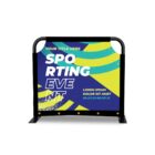 Promotional banner for a sporting event with bold text on a colorful background. Text placeholders include Your Title Here, Lorem Ipsum Dolor Sit Amet, and dates 05.07.21-06.07.21. The design features blue, lime green, and yellow accents.