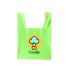 A green reusable shopping bag with a logo on the front. The logo features a stylized cloud with a stethoscope and a red cross. Below the image, the text reads Cloudly Health in bold letters.