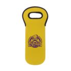 Yellow neoprene holder with black trim, featuring a purple cartoon scientist and the text Dr. Nano and Nano Copper New Technology. The holder has an oval handle at the top.