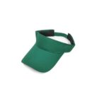 Green visor cap on a white background.