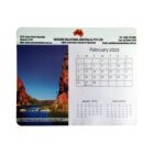 A 2025 calendar page for February from Vacuum Solutions Australia Pty Ltd. The image shows a scenic view of Glen Helen Gorge with clear skies and calm water. The calendar includes contact information and a mini calendar for January and March 2025.