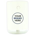 A white rectangular air freshener with a circular button at the top. The words YOUR BRAND HERE are printed within a circle in the center of the device.