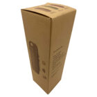 Cardboard packaging of a portable case with a carabiner clip. The box displays the products image and features, such as being easy to clean and waterproof. The case appears designed for small items or electronic accessories.