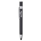Black stylus pen with a silver clip and tip, featuring amazonbasics printed in white near the top. The pen has a sleek design suitable for touchscreen devices.