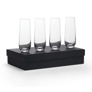 Levin Stemless Champagne Flutes