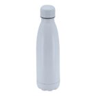 A sleek, white insulated water bottle with a smooth surface and a screw-on cap, designed to keep beverages hot or cold. The bottle stands upright against a plain white background.