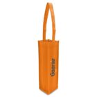 Orange, tall, rectangular tote bag with long handles, designed for carrying bottles. The bag features the tigerair logo in grey on one side.