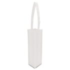A tall, white, rectangular gift bag with handles, designed for a bottle. The bag is simple and sleek, featuring clean lines and a smooth surface.