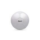 A white soccer ball with black text reading Sport on its surface. The ball is patterned with hexagonal and pentagonal panels, commonly used in soccer ball design, and is centered against a plain white background.