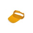 Yellow visor cap on a white background.