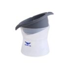 A white and gray collapsible container with a handle. The container has a logo with a stylized bird and the text DRONE CAM printed on it.