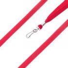 A red lanyard with a silver clip attached at the end. The lanyard is shown against a white background.