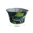 Leaf-patterned bucket hat with Swim Club text, showing sizes 58/60/62cm.