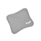 A gray pouch with three zippered compartments. The word West is printed in white on the lower right corner.