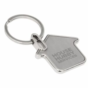 Chrome Branded House Keyrings