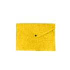 A yellow envelope with a flap and button closure is centered against a plain white background.