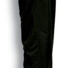 Side view of a pair of black pants with an elastic waistband and pockets. The pants have a relaxed fit and appear to be made of a lightweight fabric. The bottom hems are slightly gathered. The word Black is written below.