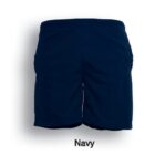 Navy-colored shorts against a plain white background, with Navy written below them. The shorts have an elastic waistband and side pockets.