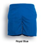 Royal blue shorts displayed against a plain white background. Shadow to the left. Text below reads Royal Blue.