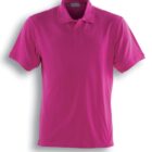 A bright magenta polo shirt with short sleeves and a collar, displayed against a white background. The word Magenta is written in small text at the bottom.