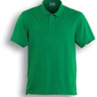 Green short-sleeve polo shirt with a collar and three buttons down the front. The shirt is neatly displayed against a plain white background. The word Green is written below the shirt.