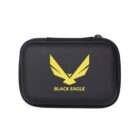 A black zippered case with rounded corners, featuring a yellow eagle emblem and the text BLACK EAGLE in yellow on the front.