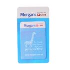 Blue card with Morgans and CIMB logos. The text reads To change your future, shift your perspective. Features a stylized drawing of a giraffe. Website link: www.morgans.com.au.