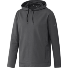 A gray Adidas hoodie with a drawstring hood and long sleeves. The Adidas logo is visible on the upper left sleeve. The hoodie has a minimalist design with a relaxed fit suitable for casual wear.