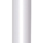 A sleek, white ballpoint pen with a silver tip and cap clip, standing vertically against a white background.