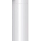 A sleek, modern ballpoint pen with a glossy white body and a metallic clip. The pen is photographed against a white background, emphasizing its streamlined design and shiny finish.
