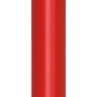 A glossy red pen with a black clip and grip, shown vertically with the tip facing down. The pen has a sleek, smooth design and does not have any visible branding.