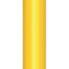 Yellow pen with a black clip and black grip section, shown upright with its tip facing downward.