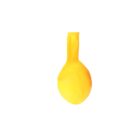 A deflated yellow balloon against a plain white background.