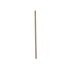 A single, metallic drinking straw with a rose gold finish against a white background. The straw is straight and thin.