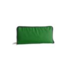 A green rectangular pencil case with a black zipper along the top edge, set against a white background. The case is simple in design and has no visible logos or additional features.
