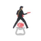 Silhouette of a person playing a guitar on a promotional object. Text reads Parkes ELVIS Festival with copyright details at the bottom.