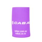 Purple stubby holder with the text CABAC in white, along with the website URLs cabac.com.au and cabac.co.nz.