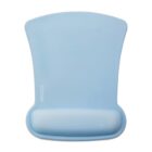 Light blue ergonomic mouse pad with a wrist rest support. The surface is smooth and slightly curved, featuring the brand name EXCO in white text on the left side.