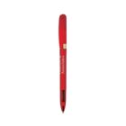 Red and black ballpoint pen with Associates text on the barrel.